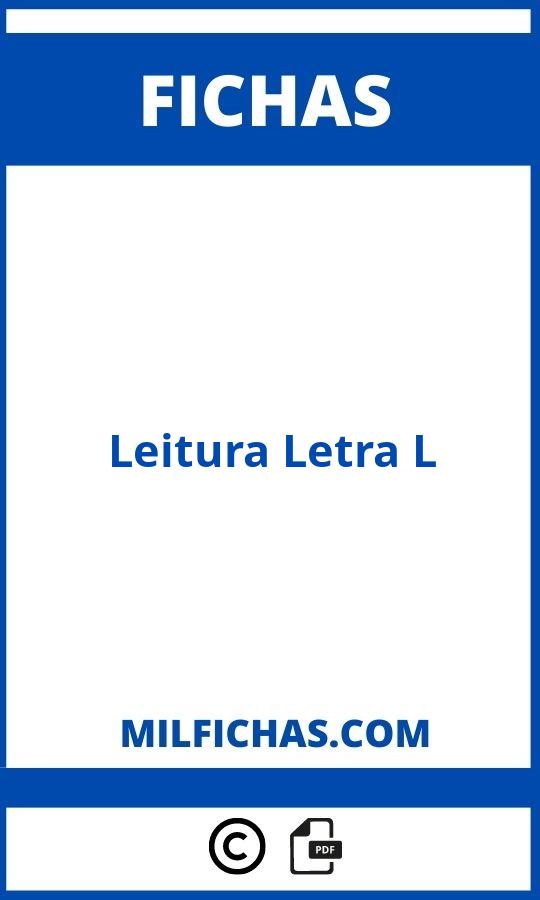 Ficha De Leitura Letra L