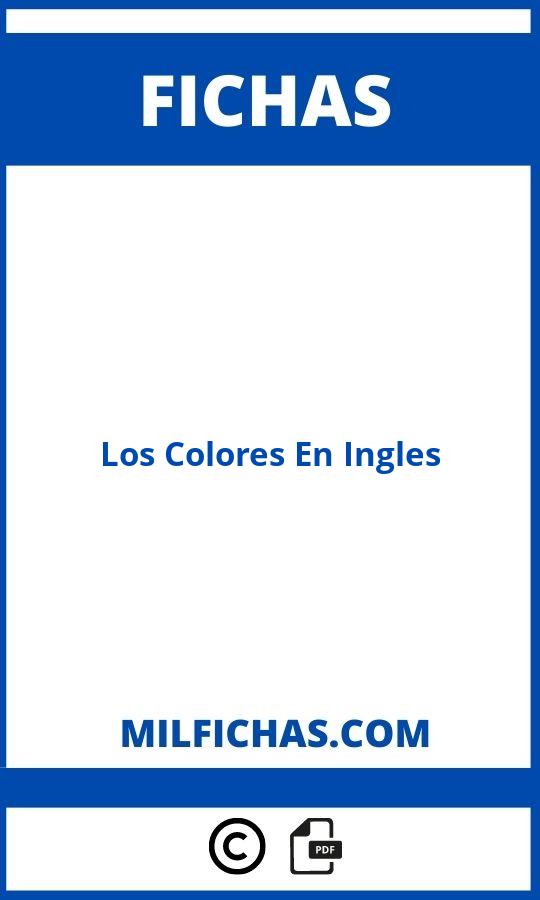 Ficha De Los Colores En Ingles