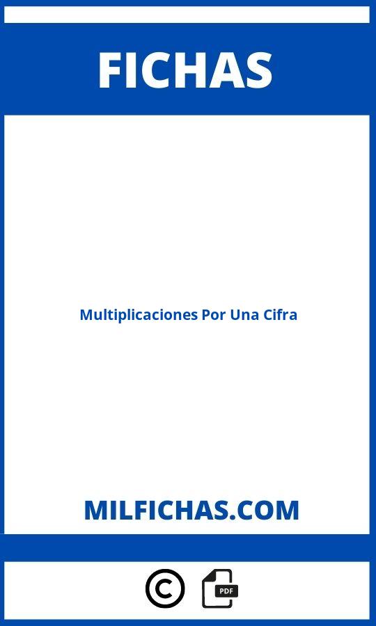 Ficha De Multiplicaciones Por Una Cifra