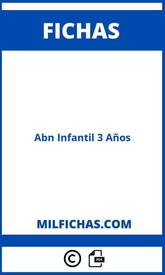 Fichas Abn Infantil 3 Años