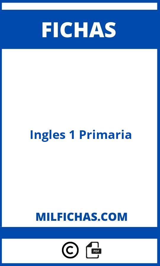 Fichas De Ingles 1 Primaria