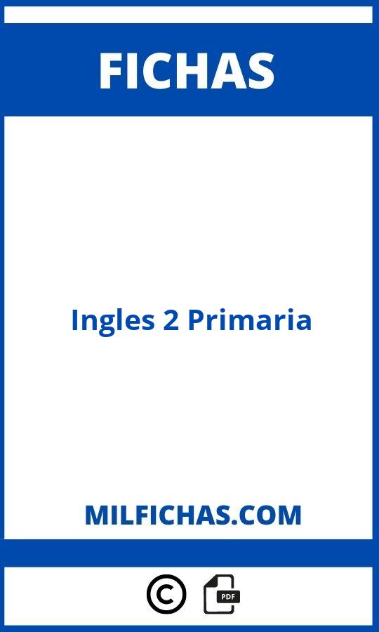 Fichas De Ingles 2 Primaria