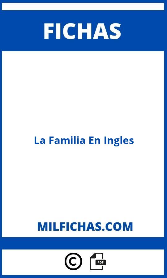 Fichas De La Familia En Ingles