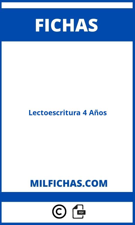 Fichas De Lectoescritura 4 Años