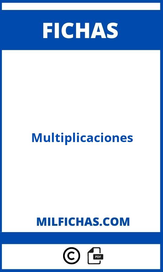 Fichas De Multiplicaciones Para Imprimir