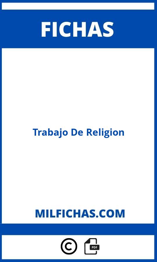 Fichas De Trabajo De Religion