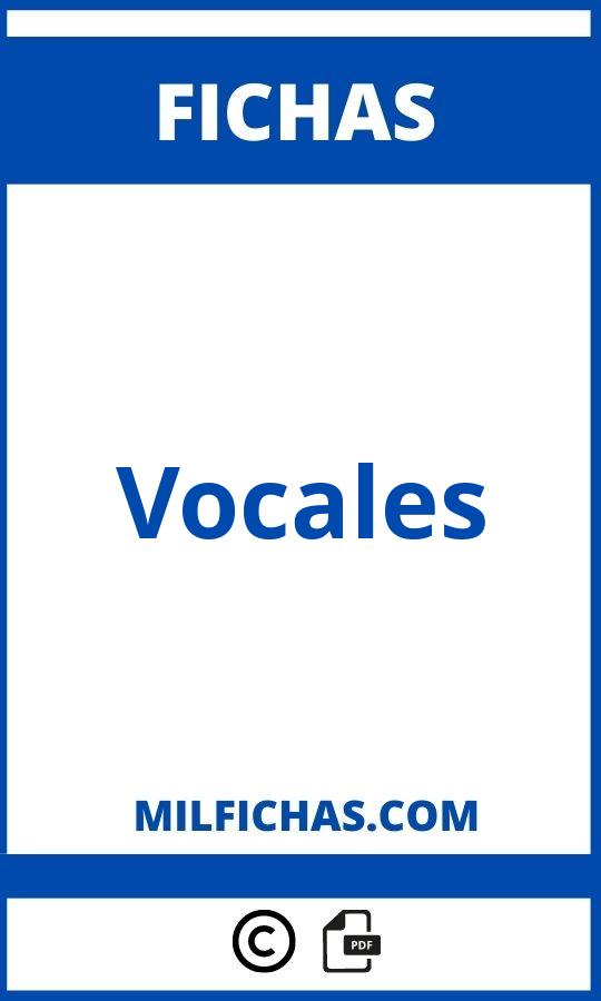 Fichas De Vocales Para Imprimir