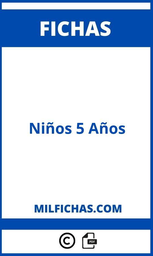 Fichas Para Niños 5 Años