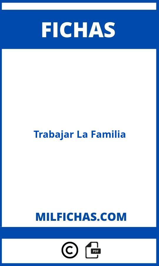 Fichas Para Trabajar La Familia