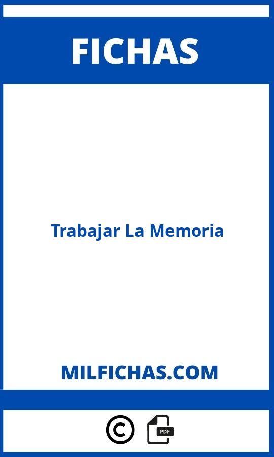 Fichas Para Trabajar La Memoria